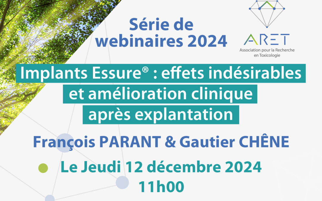 Prochain Webinaire de l’ARET le 12 décembre 2024 à 11h00