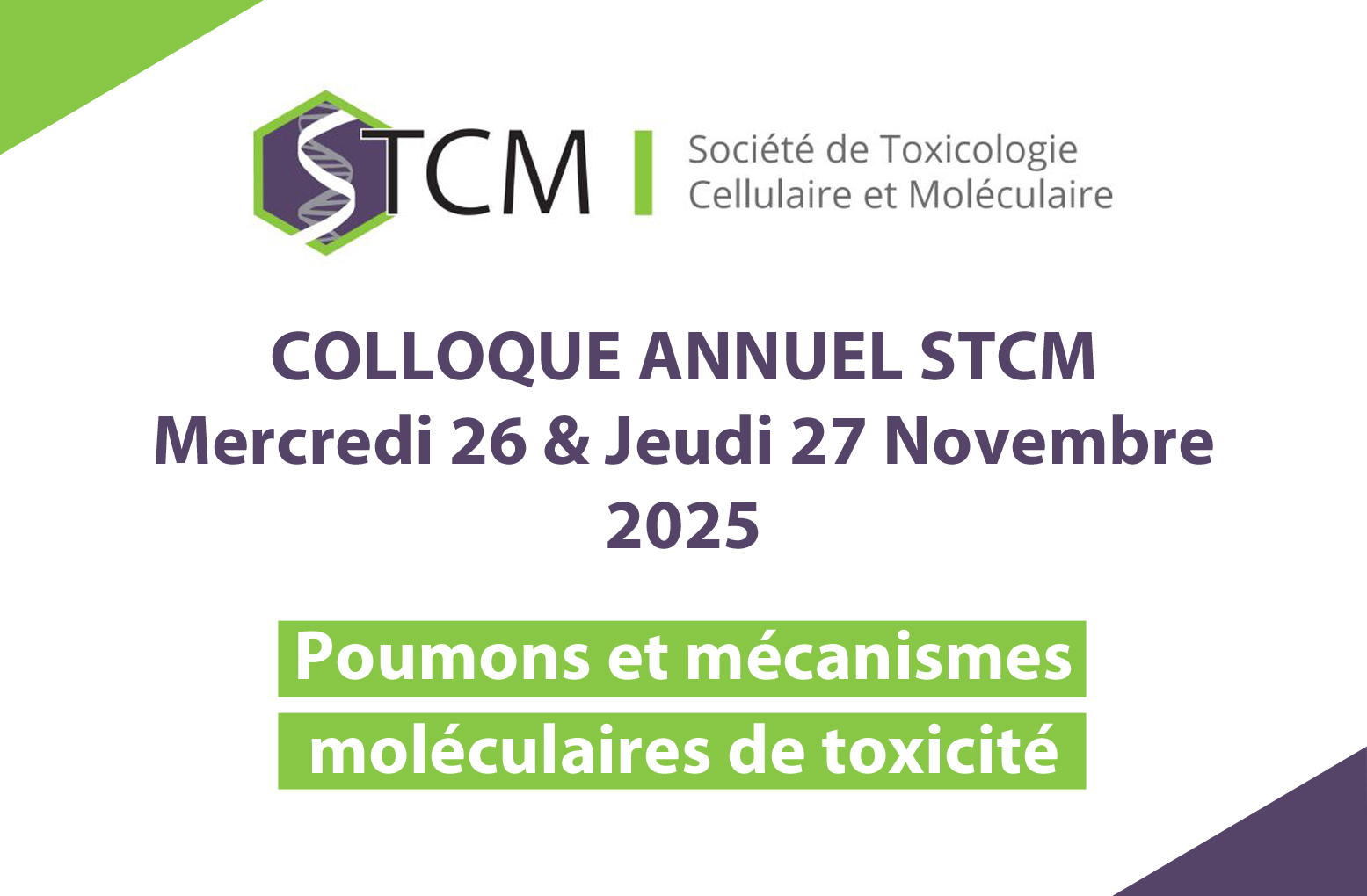 Congrès STCM 2025 les 26 & 27 novembre 2025