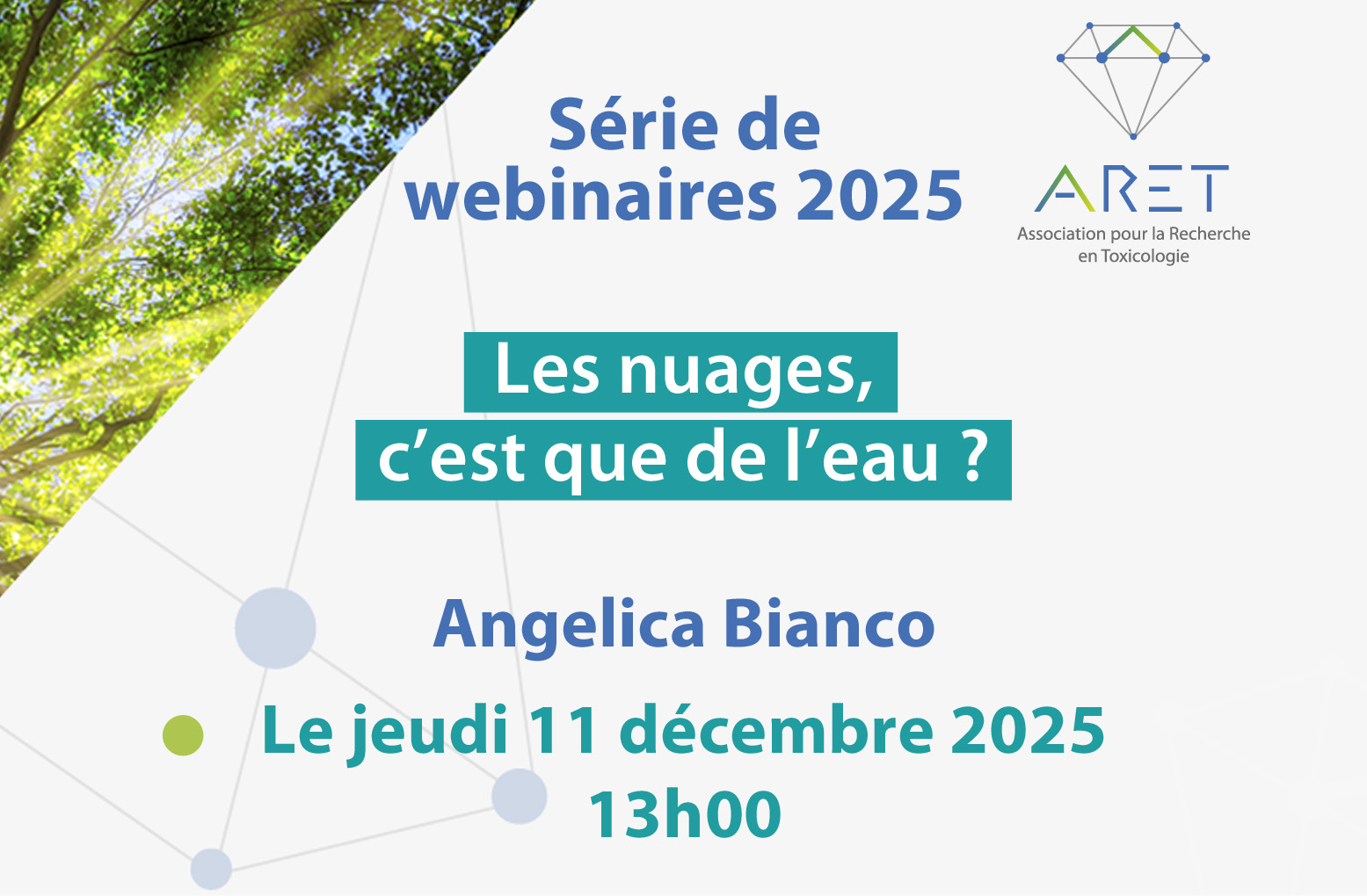 Prochain Webinaire de l’ARET le 11 décembre 2025 à 13h00