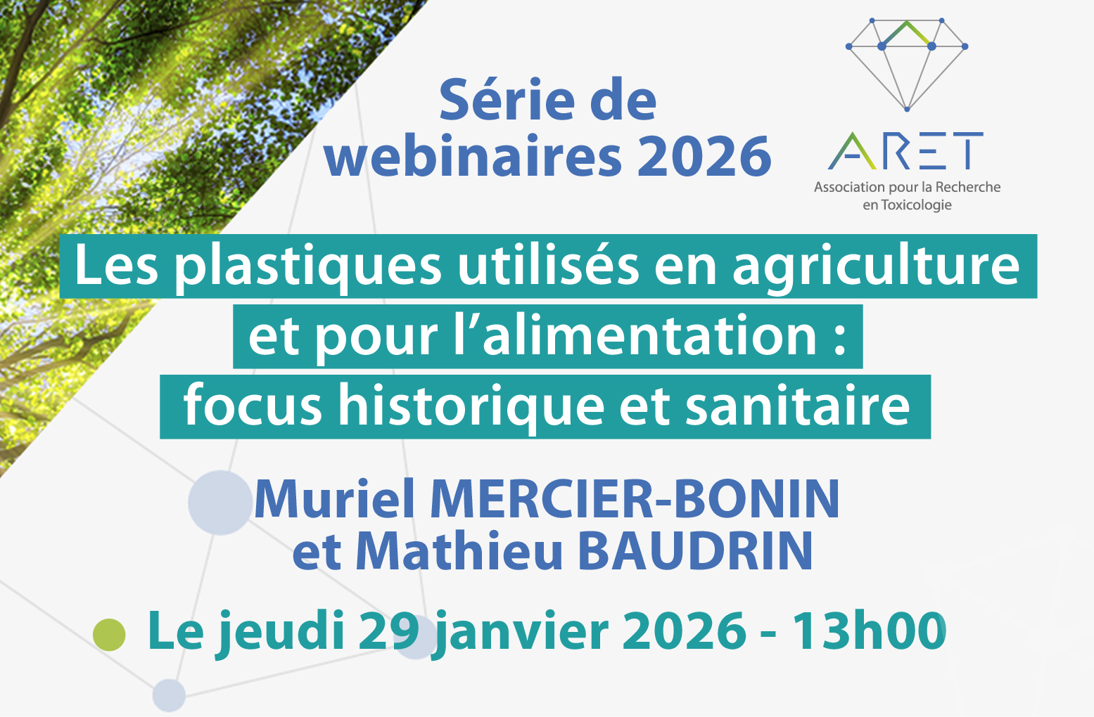 Prochain Webinaire de l’ARET le 29 janvier 2026 à 13h00